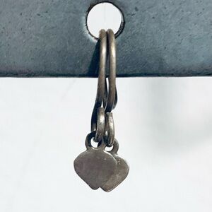 Silver Heart Charm Earrings